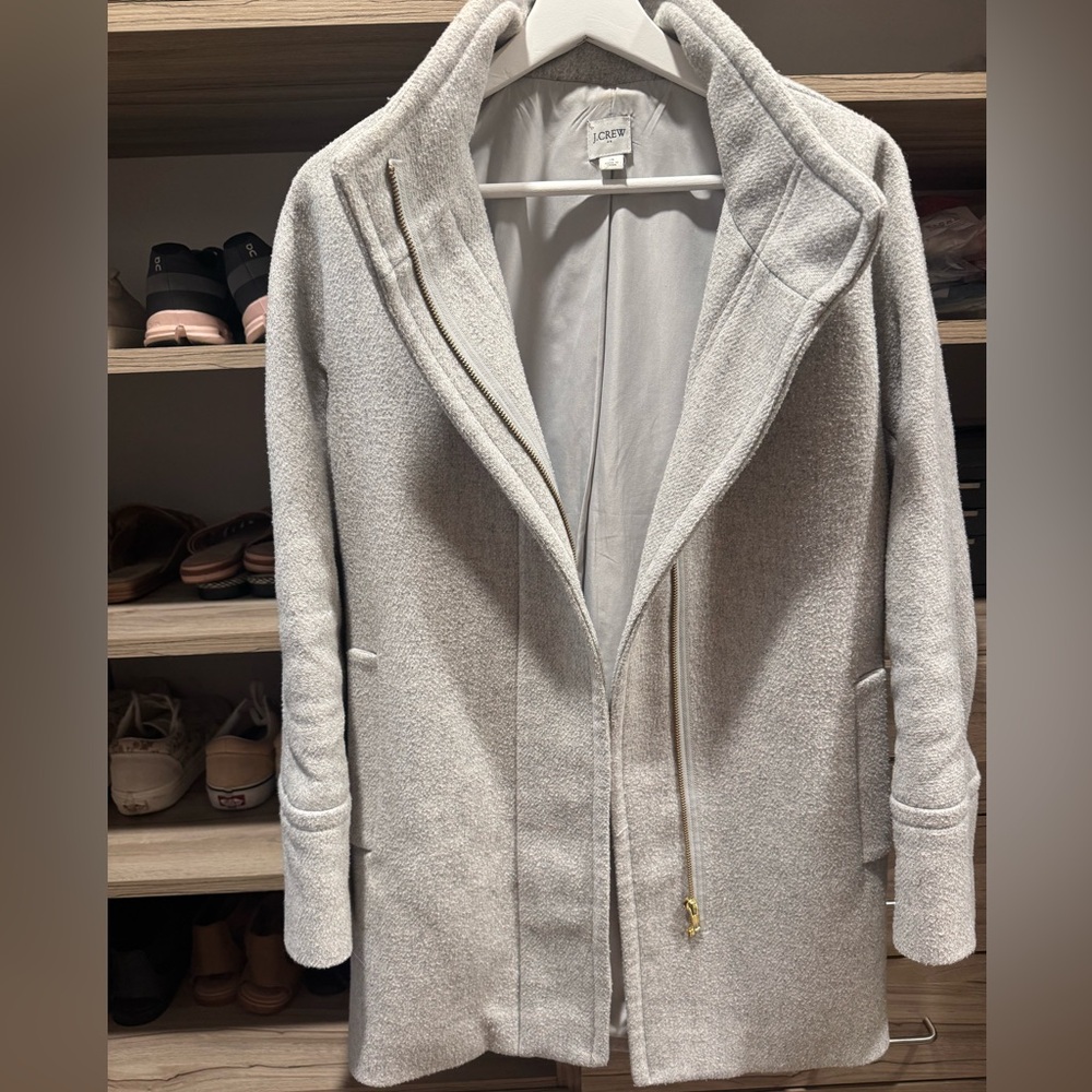 J. Crew Light Gray Trench Coat